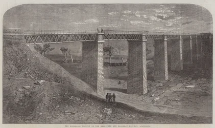 Das Moorabool-Viadukt an der Melbourne und Ballarat Eisenbahn, Australien